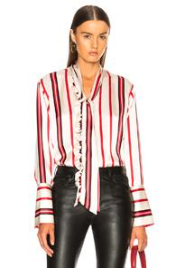 Maggie Marilyn Let's Be Frank Shirt In Red,stripes,white