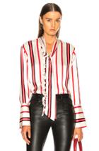 Maggie Marilyn Let's Be Frank Shirt In Red,stripes,white