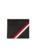 Thom Browne Diagonal Stripe Wallet In Black