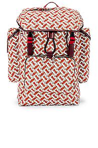 Burberry Ranger Monogram Backpack In Abstract,orange