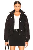 The Great Puffer Coat In Black,polka Dots