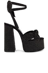 Saint Laurent Platform Stud Sandal In Black