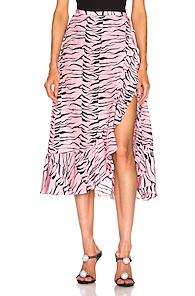 Rixo Gracie Skirt In Animal Print,pink