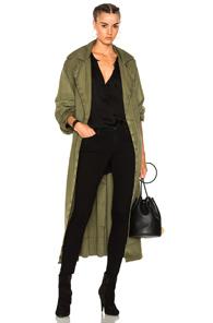 Raquel Allegra Oversized Duster In Green