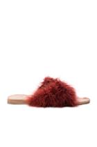 Brother Vellies Marabou Lamu Sandal In Red