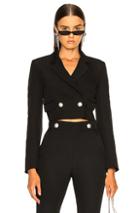 Msgm Cropped Cady Jacket In Black