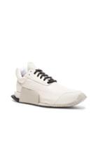 Rick Owens X Adidas Leather Level Runners In White