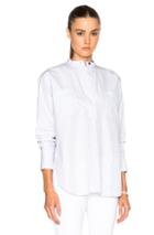 Helmut Lang Patch Pocket Poet Top In Blue,stripes
