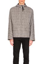 Maison Margiela Ethnic Cotton Stripe Hoodie In Black,gray