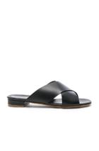 Mansur Gavriel Leather X Strap Sandals In Black