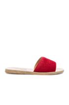 Ancient Greek Sandals Real Dyed Calf Hair Taygete Sandals In Red
