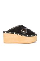Isabel Marant Suede Zipla Wedge Sandals In Black