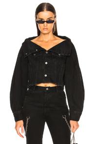 Sandy Liang Reny Denim Jacket In Black