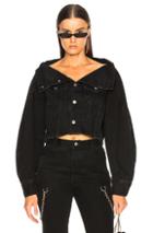 Sandy Liang Reny Denim Jacket In Black