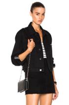 Frame Denim Le Jacket Reverse Overlook Cuff In Black