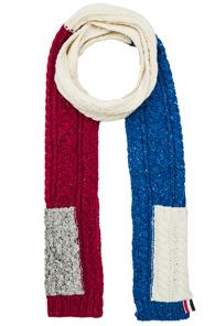 Thom Browne Hector Browne Fair Isle Jacquard Scarf In Blue,checkered & Plaid