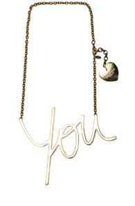 Lanvin Brass You Necklace In Metallics
