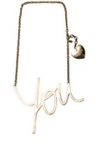 Lanvin Brass You Necklace In Metallics