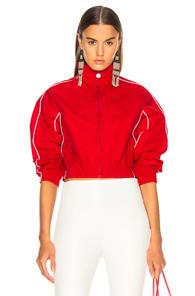 Mother Breaker Breaker Crop Jacket In Red