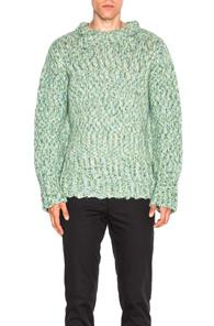 Ann Demeulemeester Chunky Knit Sweater In Green