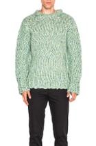 Ann Demeulemeester Chunky Knit Sweater In Green