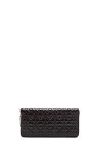 Comme Des Garcons Long Star Embossed Wallet In Black
