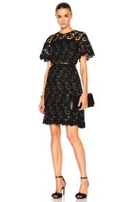 Giambattista Valli Macrame Fit & Flare Dress In Black