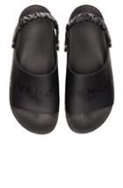 Givenchy Leather Slide Strap Sandals In Black