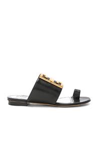 Givenchy Logo Flat Sandals In Black