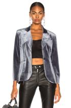 Norma Kamali Single Breasted Jacket In Blue