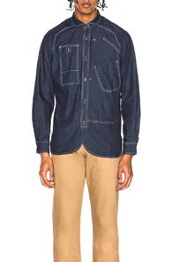 Junya Watanabe Cotton Denim Shirt In Blue