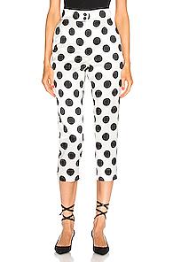 Dolce & Gabbana Polka Dot Pant In Polka Dots,white