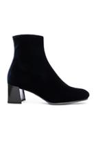 Jil Sander Velvet Ankle Boots In Blue