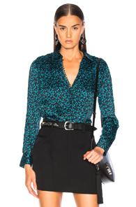 Equipment Bina Blouse In Black,blue,floral