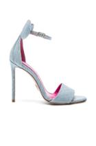 Oscar Tiye Denim Minnie Sandals In Blue