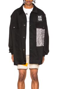 Raf Simons Denim Jacket In Black