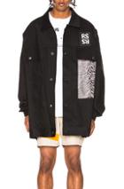 Raf Simons Denim Jacket In Black