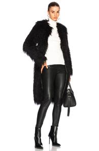 Nili Lotan Moxie Faux Fur Coat In Black