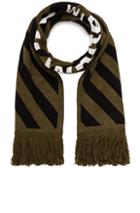 Off-white Arrow Scarf In Green