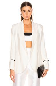 Smythe Tie Blazer In Neutral,white