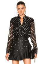 Dodo Bar Or Shon Top In Black,geometric Print,metallics