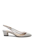 Jimmy Choo Leather Gemma 40 Slingback In White
