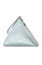 Jil Sander Triangle Mini Bag In Blue