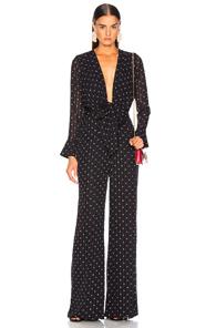 Alexis Shona Jumpsuit In Blue,polka Dots,red