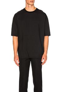 Lanvin Fluid Wool Viscose Tee In Black