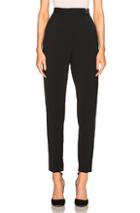 Lanvin High Waist Wool Trousers In Black