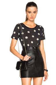 Saint Laurent Daisy Print Tee In Black,floral