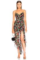 Nicholas Drawstring Dress In Black,floral
