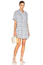 Rag & Bone/jean Pintuck Dress In Blue,stripes,gray