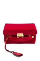 Mark Cross Small Velvet Grace Box Bag In Red